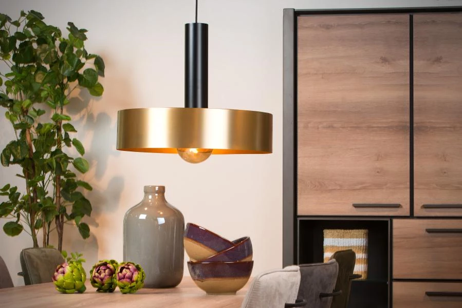 Lucide GIADA - Pendant light - Ø 50 cm - 1xE27 - Matt Gold / Brass - ambiance 1